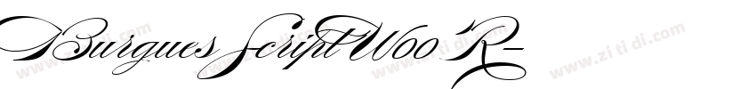 Burgues Script W00 R字体转换